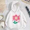 thumbnail image 5 of Qingpeng Girls Floral Print Hoodie Long Sleeve Pullover Casual Hooded Sweatshirt for Fall Season, 5 of 7