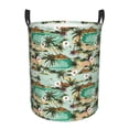 thumbnail image 6 of Lsque Colorful Hawaii Palms pattern Laundry Hamper Basket, Tall Woven Rope Hamper Basket for Clothes, Lightweight Storage Basket, Collapsible Waterproof-, 6 of 8