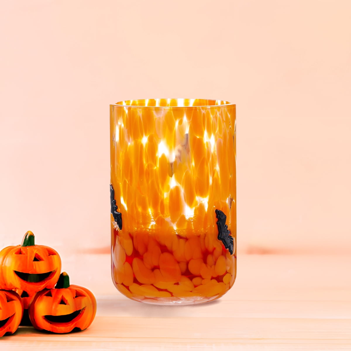 Way to Celebrate 16 fl oz Halloween Bats Charm Drinking Glass