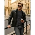 thumbnail image 4 of OALUXE Ribbed Long Sleeve Shirts for Men Crewneck Undershirts Thermal Basic Tops, 4 of 7