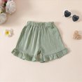 thumbnail image 5 of TOWED22 Infant Girls 2pcs Sweet Clothing Sets Sleeveless Tee and Shorts Lovely Summer Outfits Toddler Tank Top Clothes Pocket(Green,18-24 M), 5 of 9