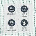 thumbnail image 4 of Mainstays Performance Cotton Bath Towel, Super Soft Quick Dry Fade Resistant, Green Dot Pattern, 4 of 8