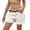 White, variant on Women's High Stretch Denim Comfort Fit Distressed Casual Summer Shorts with Button Fly Classic Ripped Design Edge Stylish Modern Pocket Zip Front Mid Rise