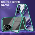 thumbnail image 4 of Compatible with Oppo Reno 10 Pro Case with Built-in Privacy Glass Screen Protector, Ultra Slim Oppo Reno 10 Pro Phone Case Clear for Women Men Shockproof Protective Cover (Green), 4 of 14