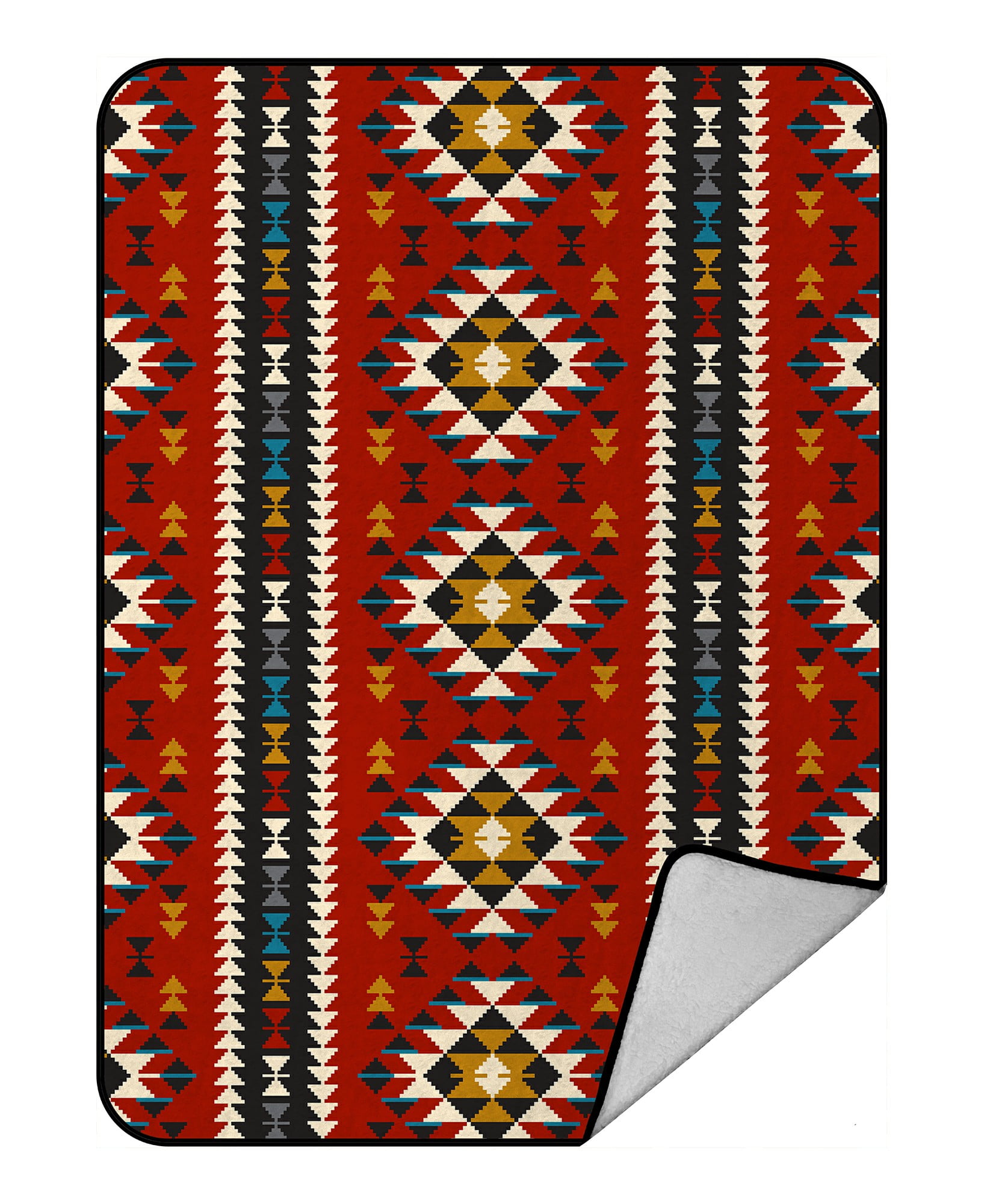 ECZJNT Tribal Colorful Geometric Ethnic Traditional Ornament Throw