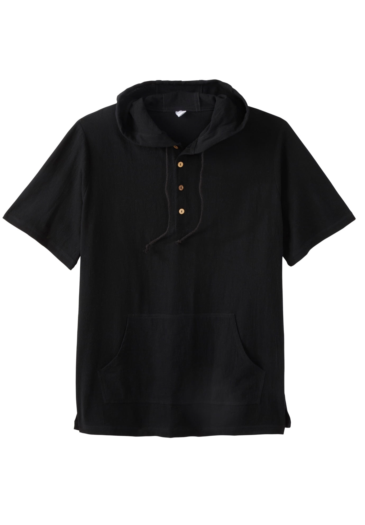 Tall Gauze Short-Sleeve Hoodie 
