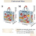 thumbnail image 2 of FORMRS Womens Corduroy Tote Bag Crossbody Shoulder Handbag with Pocket, Yellow Floral Tomatoes, 2 of 7