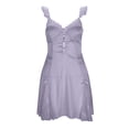 thumbnail image 3 of CAIXIA Women'S Robes Plus Size Elegant Satin Lace Trim Deep V Neck Padded Bust Suspender Nightdress for Women Comfortable Homewear Gown, 3 of 7