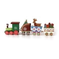 thumbnail image 2 of Adornos de mini tren de madera para Navidad, tren de Navidad de madera maciza, adornos para gabinetes de escritorio, 2 of 5