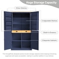 thumbnail image 2 of Euroco Expanded Kitchen Pantry with 2 Built-In Drawers, 8 Door Storage Shelves, 2 Adjustable Shelves – Durable MDF, Spacious & Easy to Organize, Anti-Tipping Devices Included, 2 of 9