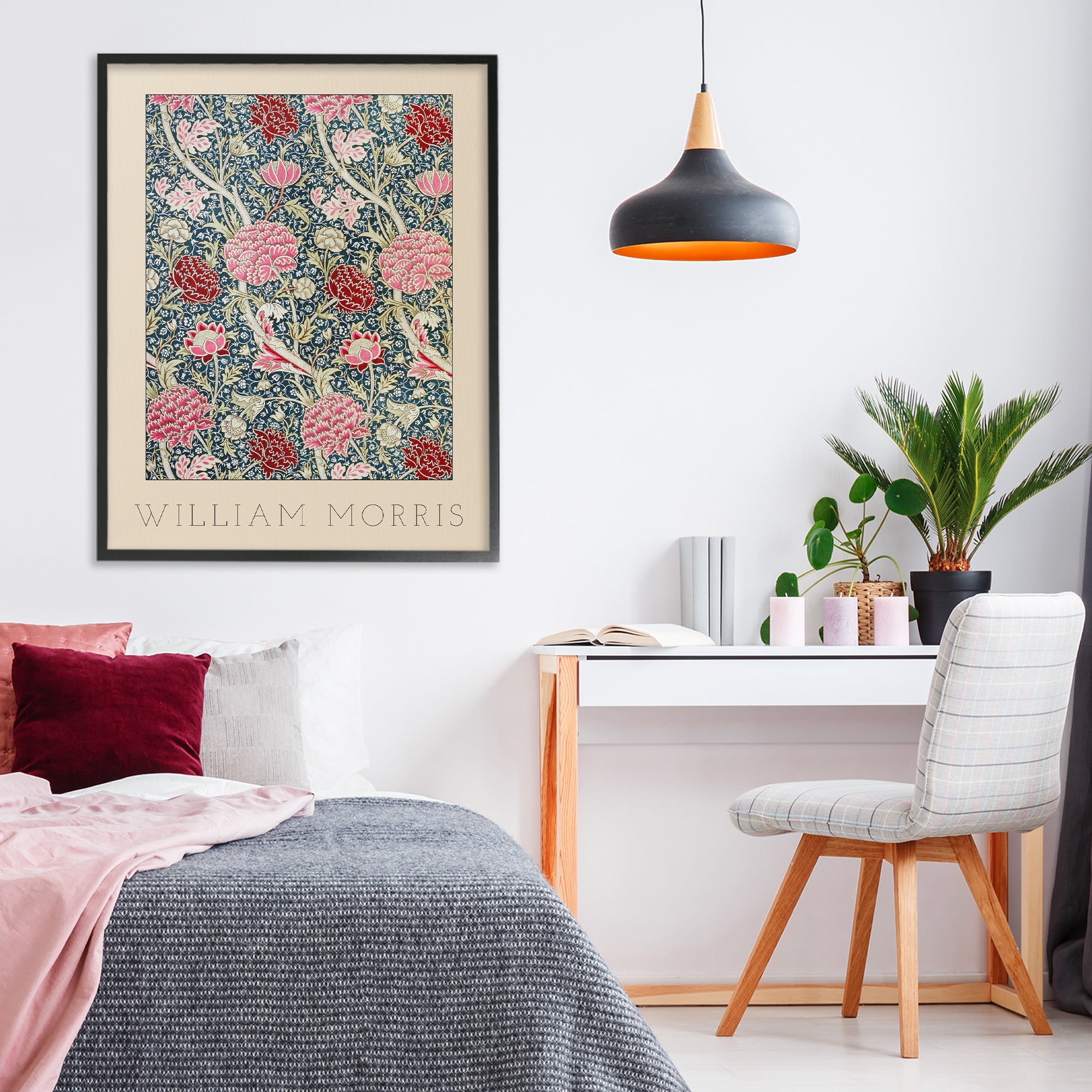 Stupell Industries Ornate Intertwined Flower Classic Black Framed Giclee Art, design by Lil' Rue