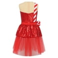 thumbnail image 5 of TSSOE Kids Girls Shiny Sequins Christmas Dance Tutu Dress Xmas Party Dress Ups Santa Claus Clothes Red 8, 5 of 7