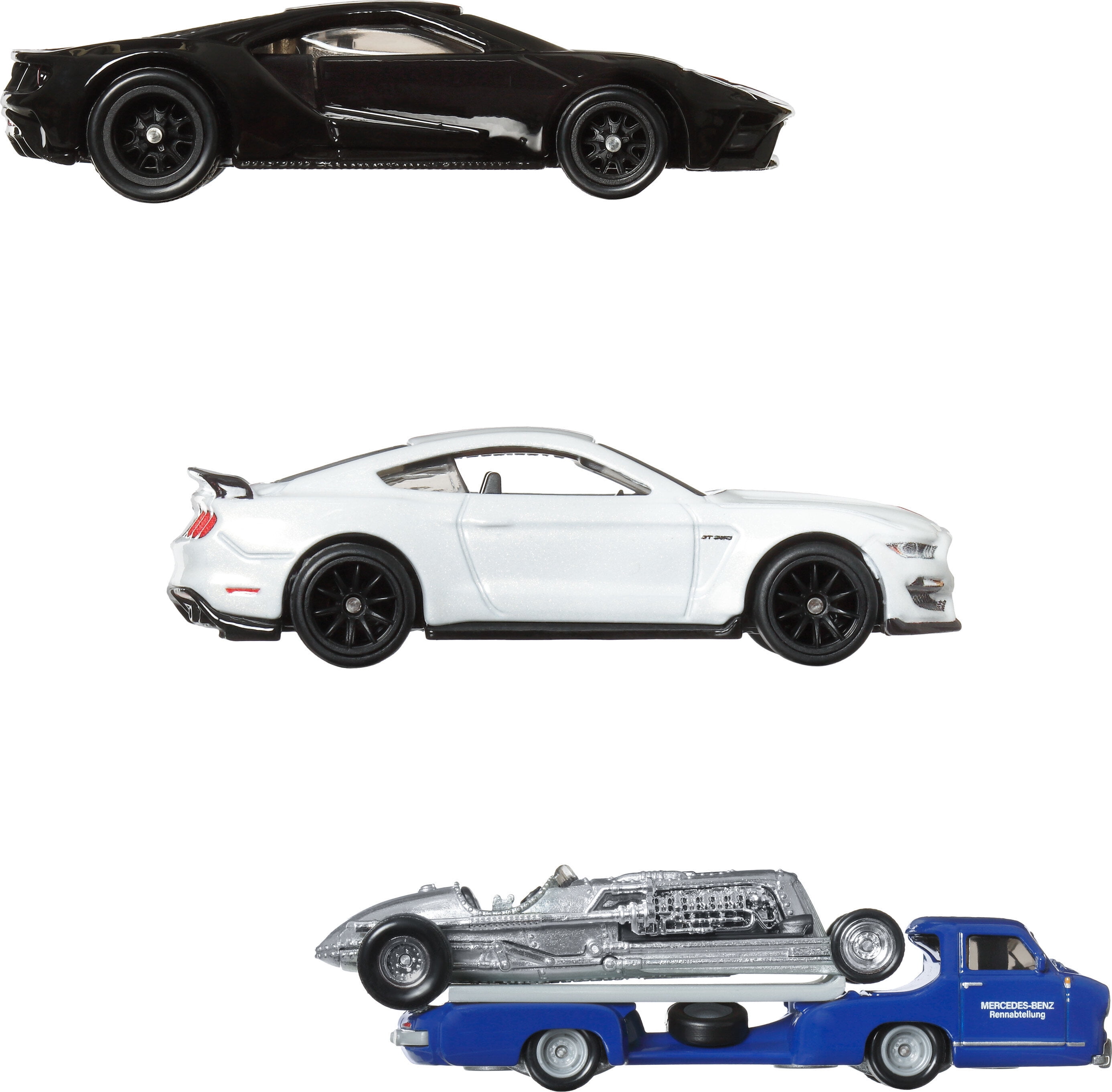 Hot Wheels Premium Collector Jay Leno’s Garage Set, 3 Cars & 1 Transporter