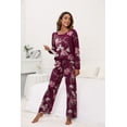 thumbnail image 4 of MINTREUS Women's Pajama Set Long Sleeve Sleepwear Ladies Soft Pjs Lounge Sets, 4 of 5