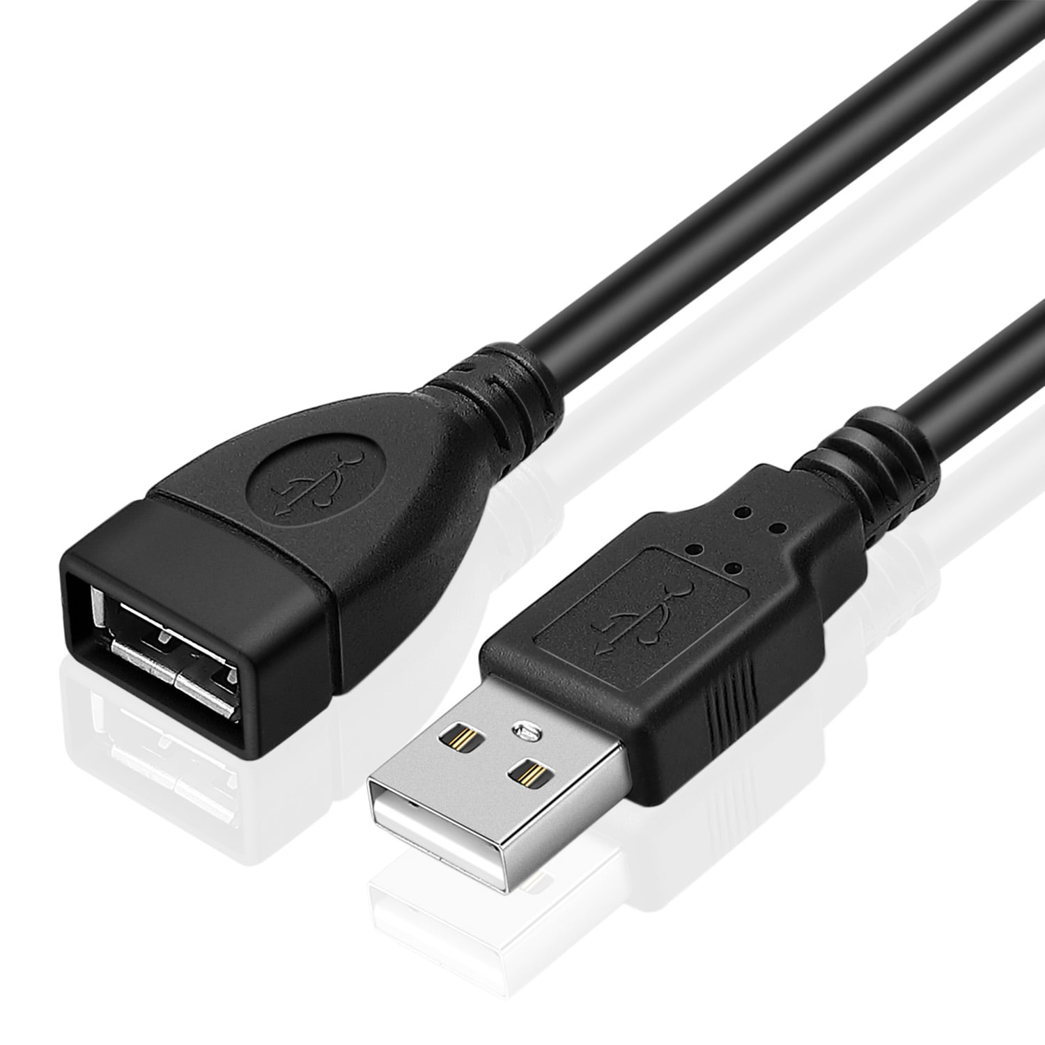 16ft USB 2.0 Extension Extender Cable Cord Standard Type A Male to Female Black 
