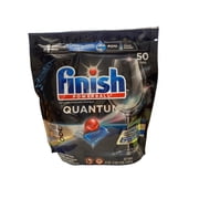Finish - Quantum - 50ct - Dishwasher Detergent - Powerball - Ultimate Clean & Shine - Dishwashing Tablets - Dish Tabs- Finish Powerball Quantum Dishwasher Detergent Tabs, 50-count