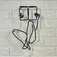 thumbnail image 2 of Handmadetneonsign Custom Girl Reads Book Metal Wall Art LED Light, Lady Reading Book Metal Sign, 2 of 3