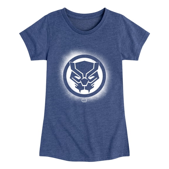 Black Panther - Spray Paint Girls' Fitted Short Sleeve Graphic T-Shirt