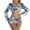 Blue, variant on Wancir Women's Bikini Sets Women's Fashion Sexy Open Back High Elastic Bikini Dress Swimwear