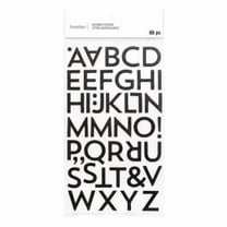12 Packs: 86 ct. (1,032total) Black Glitter Block Alphabet Stickers by Recollections