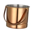 thumbnail image 2 of CoudarTitie 1.5L Ice Bucket Drink Tub Holder Portable Handle Multipurpose Metal Ice Pail for Rose Gold, 2 of 9