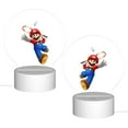 thumbnail image 2 of Sport Super Mario Round Acrylic Night Light Decoration USB Cable LED Lamp Base with Touch Control Adjustable 3 Light Modes Nightlight Decor, 2 of 9