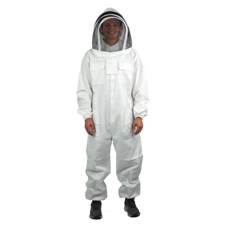 New Professional Cotton Full Body Beekeeping Bee Keeping Suit, with Veil Hood from VIVO (BEE-V106)