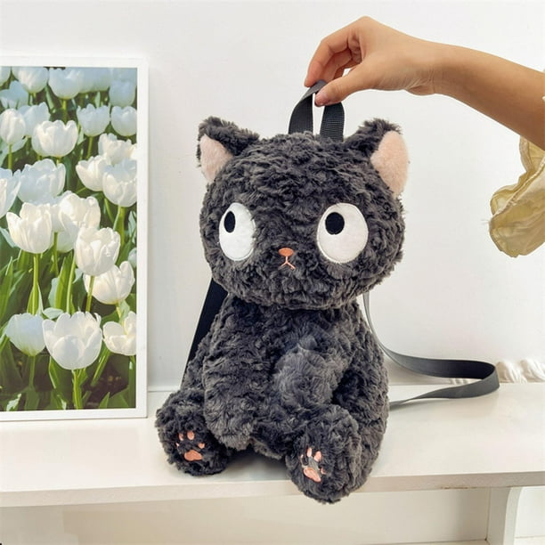 Mochila con forma de gato mochila informal de animales de peluche lindos para ir de compras regalo de cumpleanos Walmart en linea