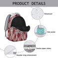 thumbnail image 3 of Geometric Plaid Backpack Striped and Checkered Fusion Design Stylish Students School Bag, 3 of 6
