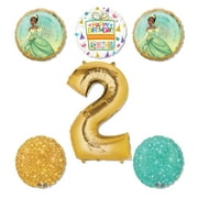 Princess Tiana Party Supplies 2nd Birthday Balloon Bouquet Decorations