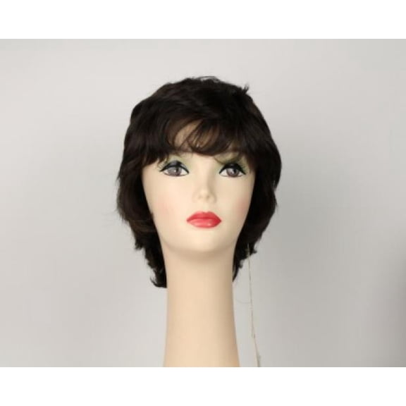 European Human Hair Freeda Wig Linda Dark Brown Size M