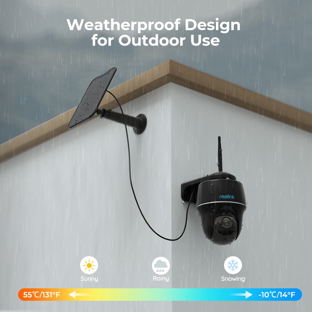 Reolink 5MP Pan Tilt WIFI Outdoor Security Battery Camera, Night Vision - Argus Series B430+Solar Panel