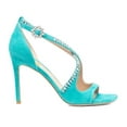 thumbnail image 2 of XYD Women Open Toe Teardrop Rhinestone Studded Sandals Cross Strap Stiletto High Heels Sexy Cocktail Party Date Shoes Size 5.5 Cyan, 2 of 4