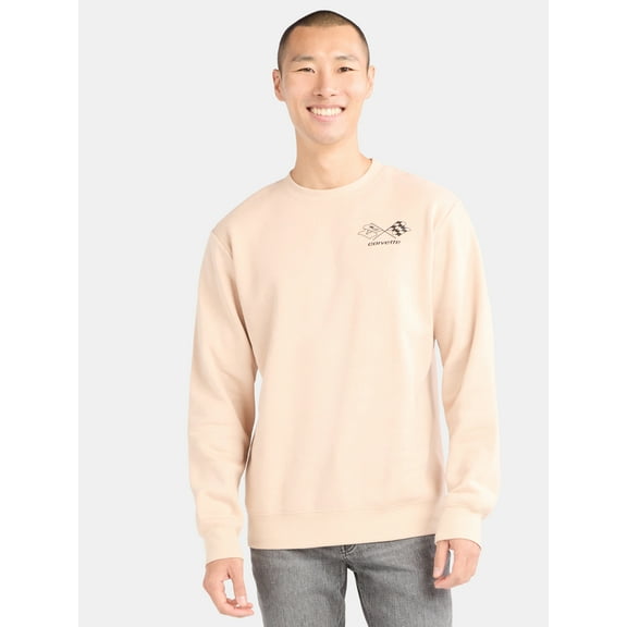 Chevrolet Corvette Men's Graphic Print Sweatshirt with Long Sleeves, Sizes S-2XL