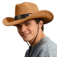 thumbnail image 5 of Chapeau de Cowboy Style Western pour Extérieur, Couvre-Chef Jazz Classique et à la Mode avec Design Polyvalent Toutes Saisons pour Tous les Jours, 5 of 5