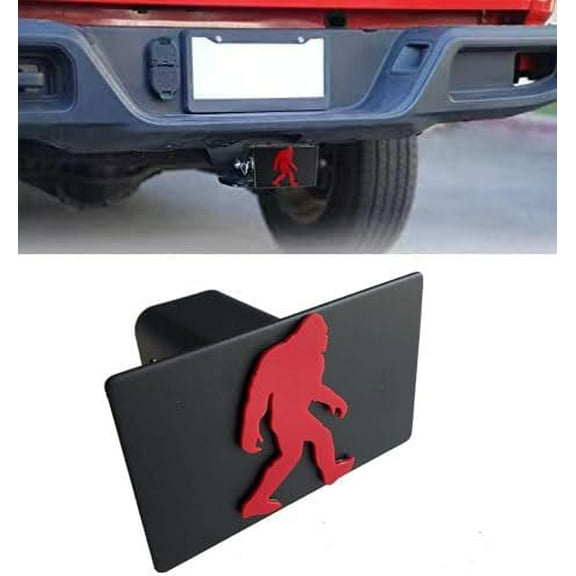 Custom 3D Metal Trailer Hitch Cover for 2'' Towing Rear Receiver Plug Cover Big Foot Sasquatch Emblem Cool Cars SUV Pickup Trucks Heavy Duty