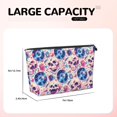 thumbnail image 4 of Toiletry Bag, blue record rock Skull Leather Waterproof Travel Makeup Cosmetic Bag Organizer, Large Capacity Toiletry Bag for Travel Size Toiletries, Skin Care Bag for Women, 4 of 8