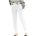 thumbnail image 5 of JGGSPWM Lined Leggings for Women Winter Warm Elastic Thermal Legging Pants Sherpa Fleece Lined Thick Tights Pants White L, 5 of 9