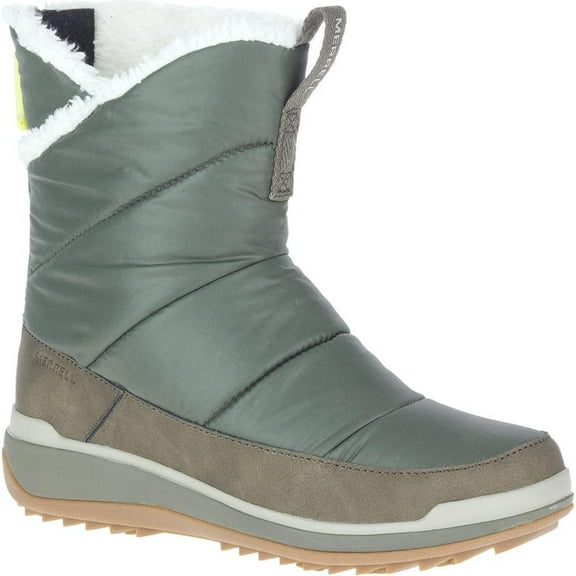 Merrell Women's Winter Boots Snow, Olive, 9.5