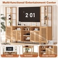 thumbnail image 5 of Farmhouse TV Stand for TVs Up to 70 in, Entertainment Center with Bookshelves, Media Center with Storage Cabinet & Adjustable Shelves for Living Room Bedroom Home Theater, 5 of 8