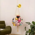 thumbnail image 3 of Novel Stuffed Animal Net Or Hammock Macrame Plush Toy Display One Hook Only, 3 of 4