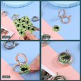 thumbnail image 4 of 4 Pieces Rhinestone Photo Charm Memory Lockets Tray Round Crystal Photo Pendant Double-Sided Photo Box Crystal Pendants for DIY Jewelry Necklace Crafts Making Decors, 4 of 7