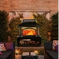 thumbnail image 6 of 37-Inch Rectangular Metal Outdoor Wood Burning Fireplace - Outdoor Fireplace with Built-in Log Storage and Poker-Brushed Bronze,Log Burner Fire Pit for Patio Garden And Backyard, 6 of 18