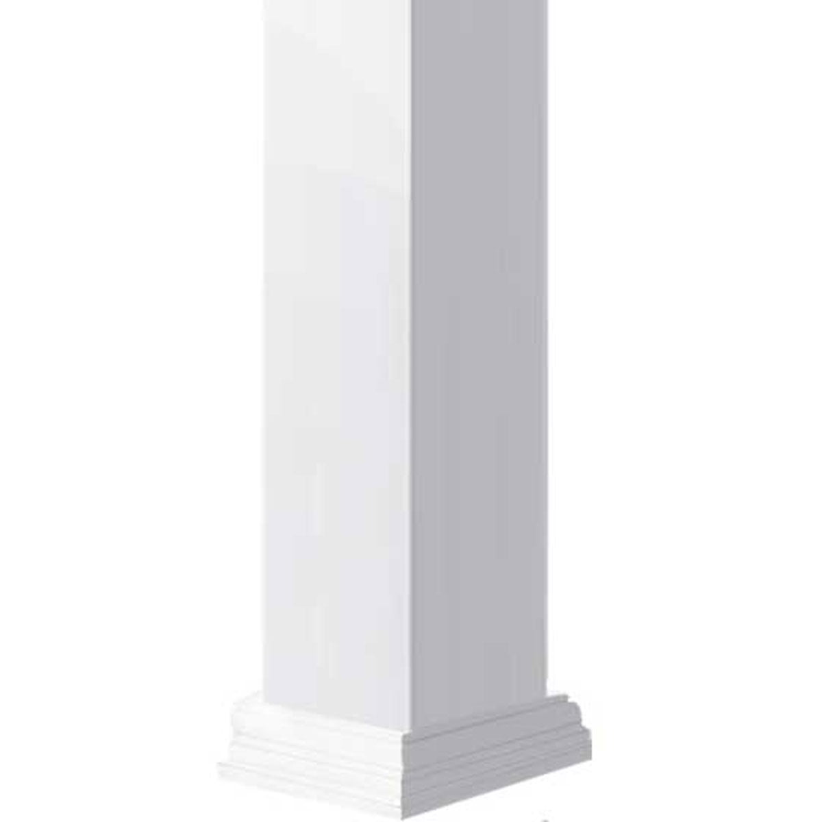 Ekena Millwork 12"W x 05'H Craftsman Classic Square Non-Tapered, Smooth Column, Prairie Capital & Prairie Base