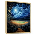 thumbnail image 2 of Designart "Night Game Modern Stadium Brilliance II" Cityscapes Floater Framed Canvas Print, 2 of 7