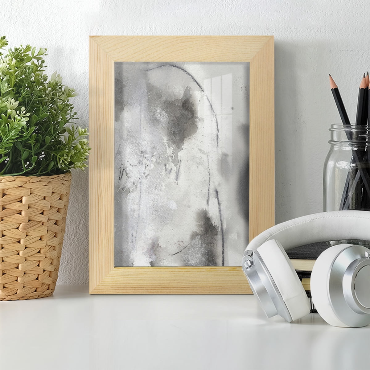 Mystical Objects IV - Framed Print w/glass - Natural Wood