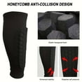 thumbnail image 4 of Soccer Shin Guards Sleeves Socks, Calf Compression Sleeve with Honeycomb Pads, Leg Carf Protective Gear Reduce Shock for Wrestling Football Volleyball Baseball Sport, 4 of 6