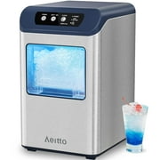 Aeitto Nugget Ice Maker Countertop, 55 lbs/Day, Chewable Ice Maker, Rapid Ice Release in 5 Mins, Auto Water Refill, Self-Cleaning, Stainless Steel Housing Ice Machine