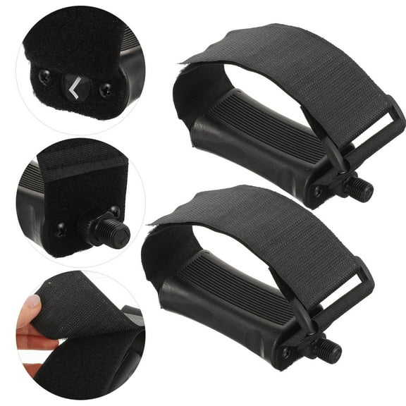 LEORX 1Pair Black Anti Skid Plastic Bike Pedals Wide Surface Durable for Indoor Exercise