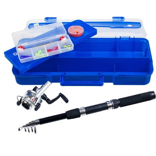 ACCESSORIES REEL+LINES TACKLE BOX FISHING JUNIOR KIT  ROD  2 PIECE 